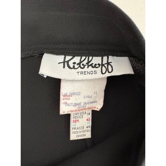 VTG Joseph Ribkoff high waist wide leg chiffon‎ Overlay pants black 90s sz 14 - Picture 2 of 10